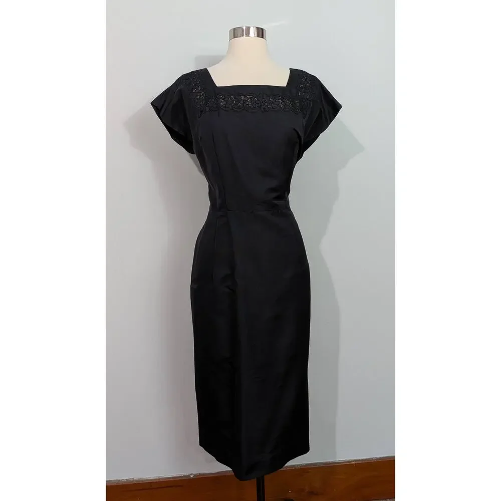 Petty Hite Fashion 50s Black Wiggle Dress with Matching Jacket